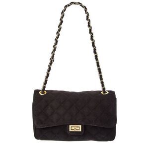 Isabella Rossetti Maeve Quilted Suede Crossbody, Black